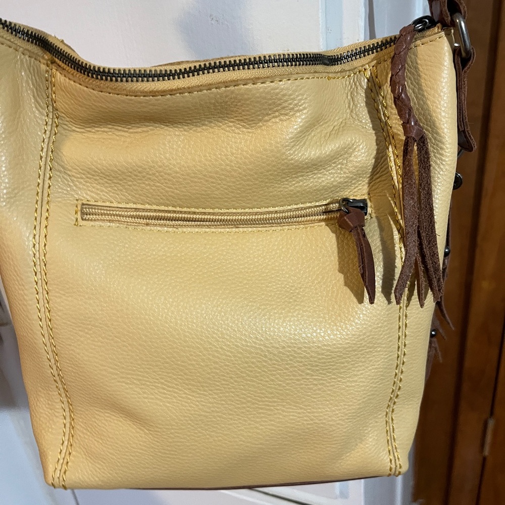 The Sak Yellow Leather Crossbody Bag